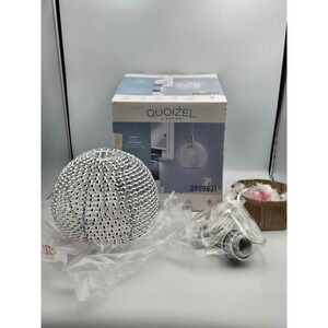 Quoizel Tango Mini Pendant Light OS Chrome NIB Twisted Aluminum LWS3252B